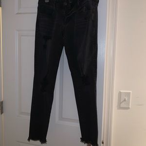 black ripped ae jeans